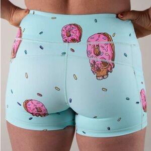 Women's Printed Shorts - Pink and Blue